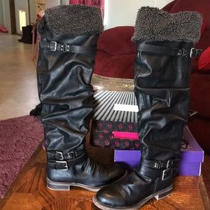 JustFab Marrgo black boots 7 1/2